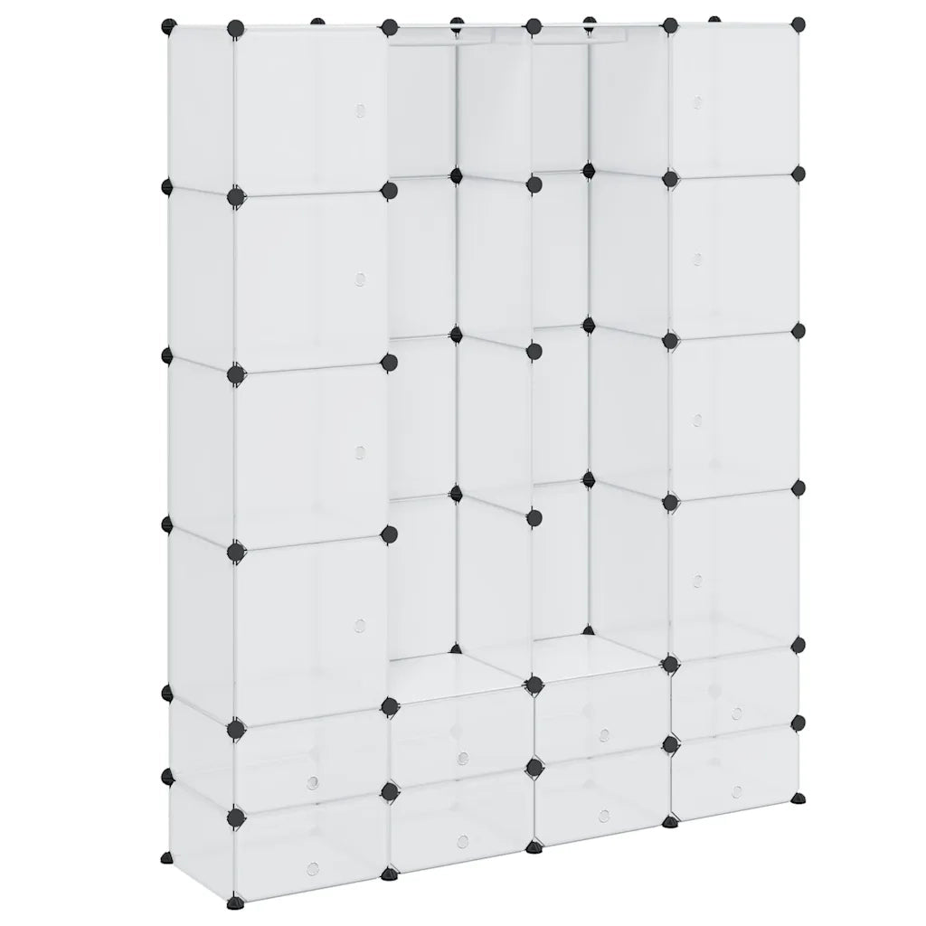 Armadietto Modulare 18 Scomparti Bianco 37 x 146 x 180,5 cm 240502