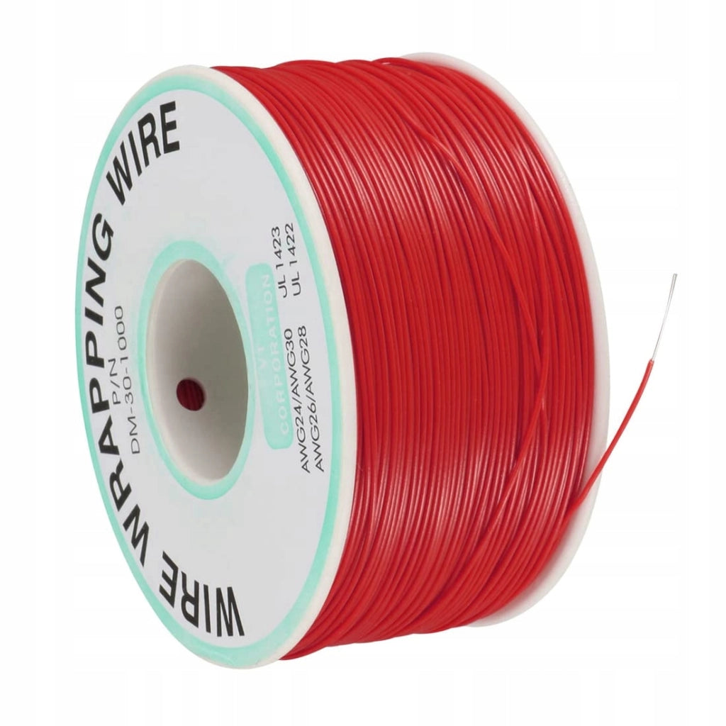 Cavo Kynar AWG 0.24mm Rosso 200m – Alta Qualità e Durata | Ø 0,25 mm, Isolamento Ø 0,60 mm