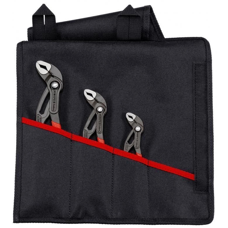 Knipex 00 19 55 S8 Cobra Set Pinze 3 pezzi per tubi e dadi 125 180 250 mm con borsa colore Rosso
