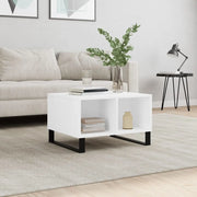 Tavolino da Salotto-Tavolino da soggiorno-Tavolo Bianco 60x50x36,5 cm in Legno Multistrato 652811