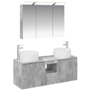 Set di Armadi da Bagno 4 pcs Grigio Cemento 3406538