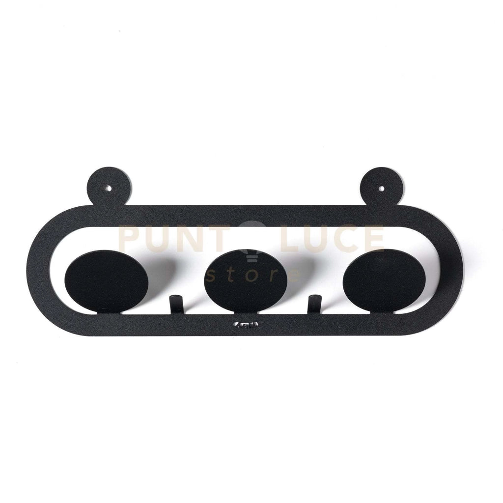appendiabiti di design frog Nero in Ferro 40x15,5h cm