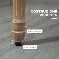 Sedia da Salotto Stile Classico Imbottita con Rivestimento in Tessuto, 56x56x96cm, Bianco Crema