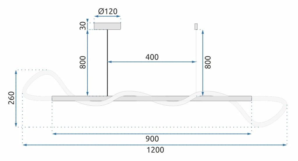 Lampada Led App855-cp Long Chrom