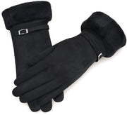 Maniche nere per donne, guanti invernali, guanti da donna, guanti da esterno, misura 24*8,7cm