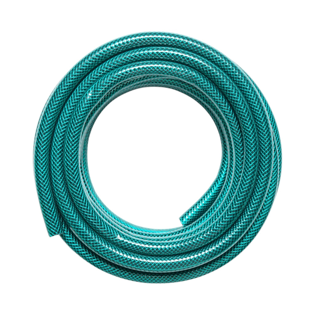 Set avvolgitubo da giardino 12mm x 7.5m con adattatore 3/4-1/2, connettori e ugello regolabile 1/2