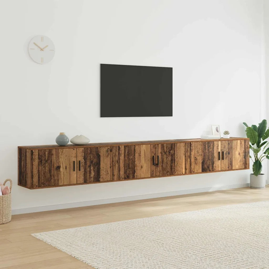 Set Mobile TV da Parete 3 pcs Legno vecchio 100 x 34,5 x 40 cm 3415568