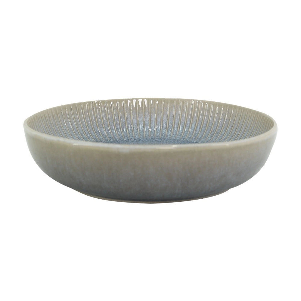 Set di 18 piatti in ceramica Erika rifiniti a mano grigio