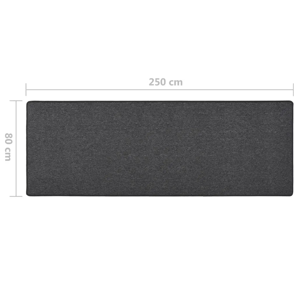 Tappeto del soggiorno | Tappeto Corsia Antracite 80x250 cm
