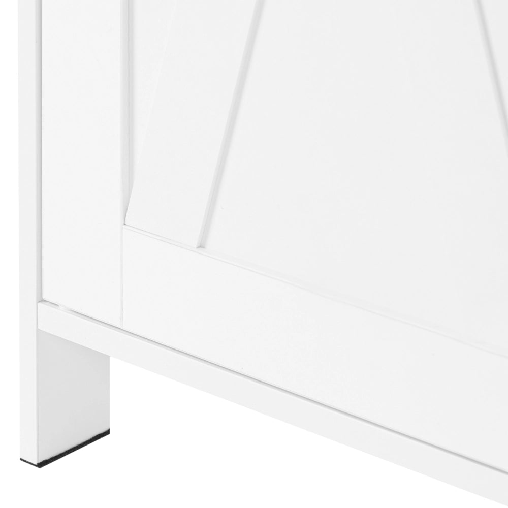 Scarpiera a 2 ante in MDF bianco per corridoio e ingresso
