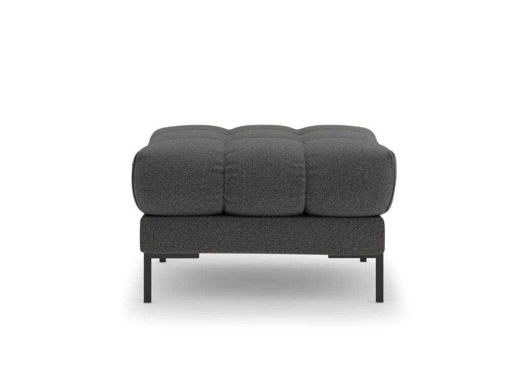 Cosmopolitan Design - Pouf "Bali" in tessuto strutturato grigio scuro 