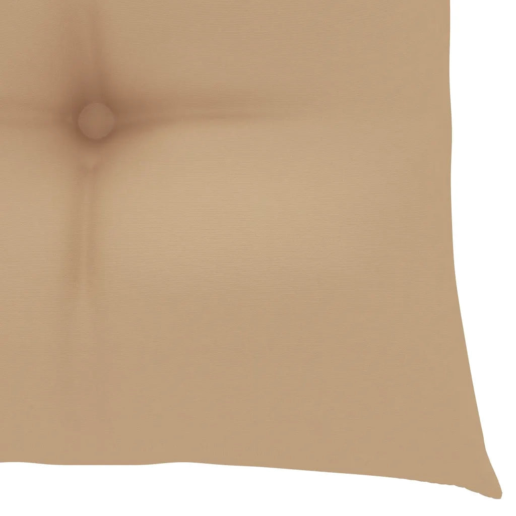Sedie da Giardino con Cuscini Beige 2 pz | Sedie da Esterno in Massello di Teak