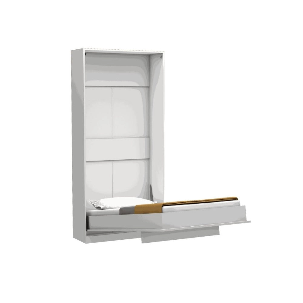 Letto singolo a scomparsa salvaspazio Happy bianco 104x38x221H
