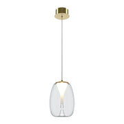 Maytoni Lampadario moderno Splash 1 luce LED integrato oro alluminio vetro