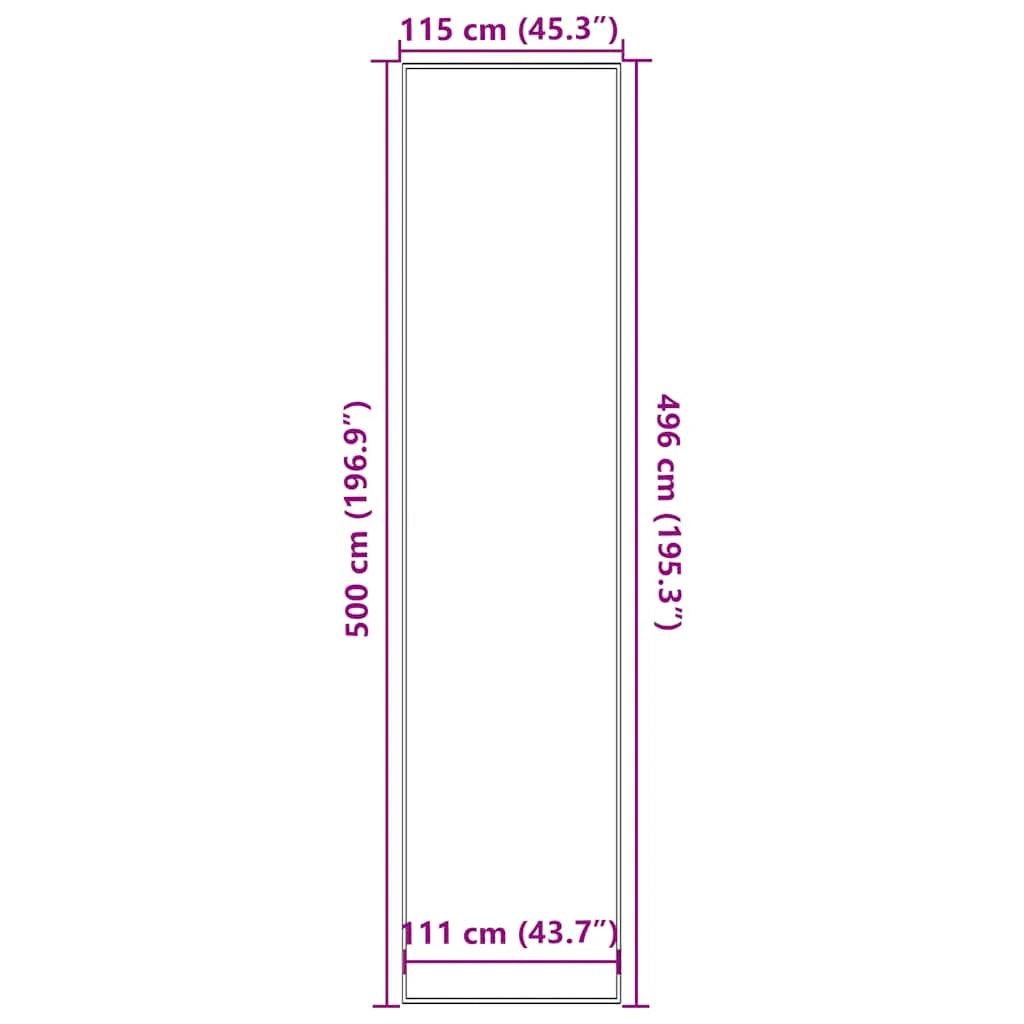Zerbino antiscivolo flessibile 115 x 500 cm assorbente per sporco e umidità design moderno antracite PP 02_0058168