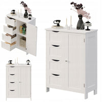 ARMADIO SCAFFALE COMÒ BAGNO INGRESSO 3 CASSETTI BIANCO ALTEZZA 80 CM