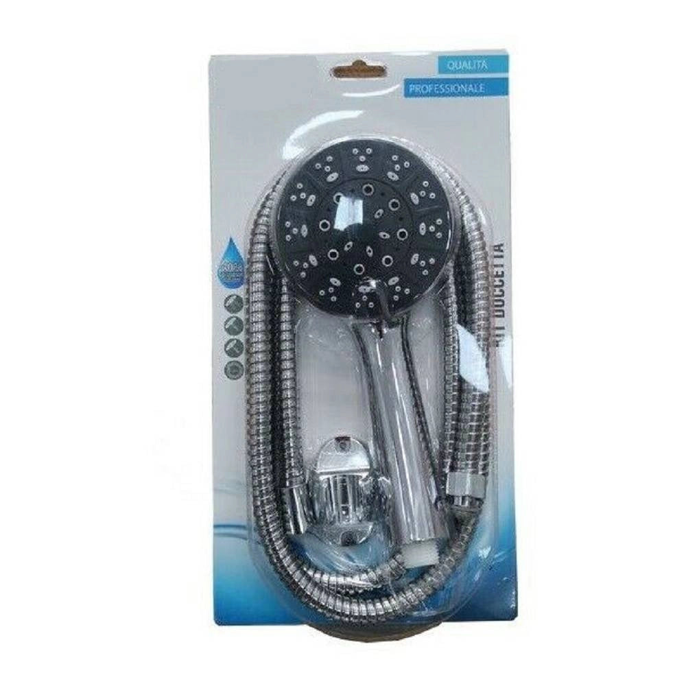 Trade Shop - Kit Bagno Doccetta Doccino Soffione Doccia Con Laccio 1,8 Metri Staffa 69065 -