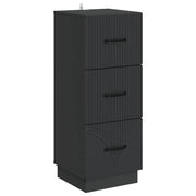 Mobile con Cassetti Nero 33 x 34,5 x 87 cm Legno ingegnerizzato