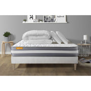 Pacchetto letto completo - Materasso 160x200cm + Box spring con doghe (kit) + 2 cuscini + Piumino - Memo Plus