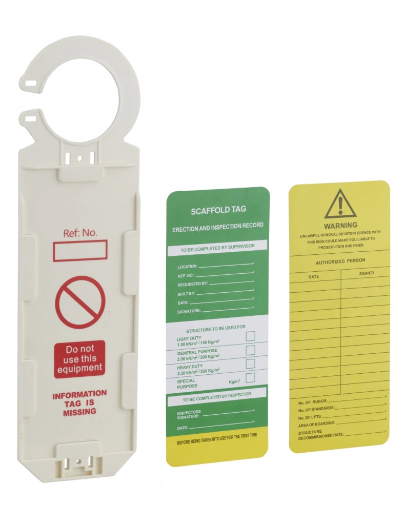 Supporto porta-cartellino per ponteggio con etichetta 92 x 325 mm – THIRARD