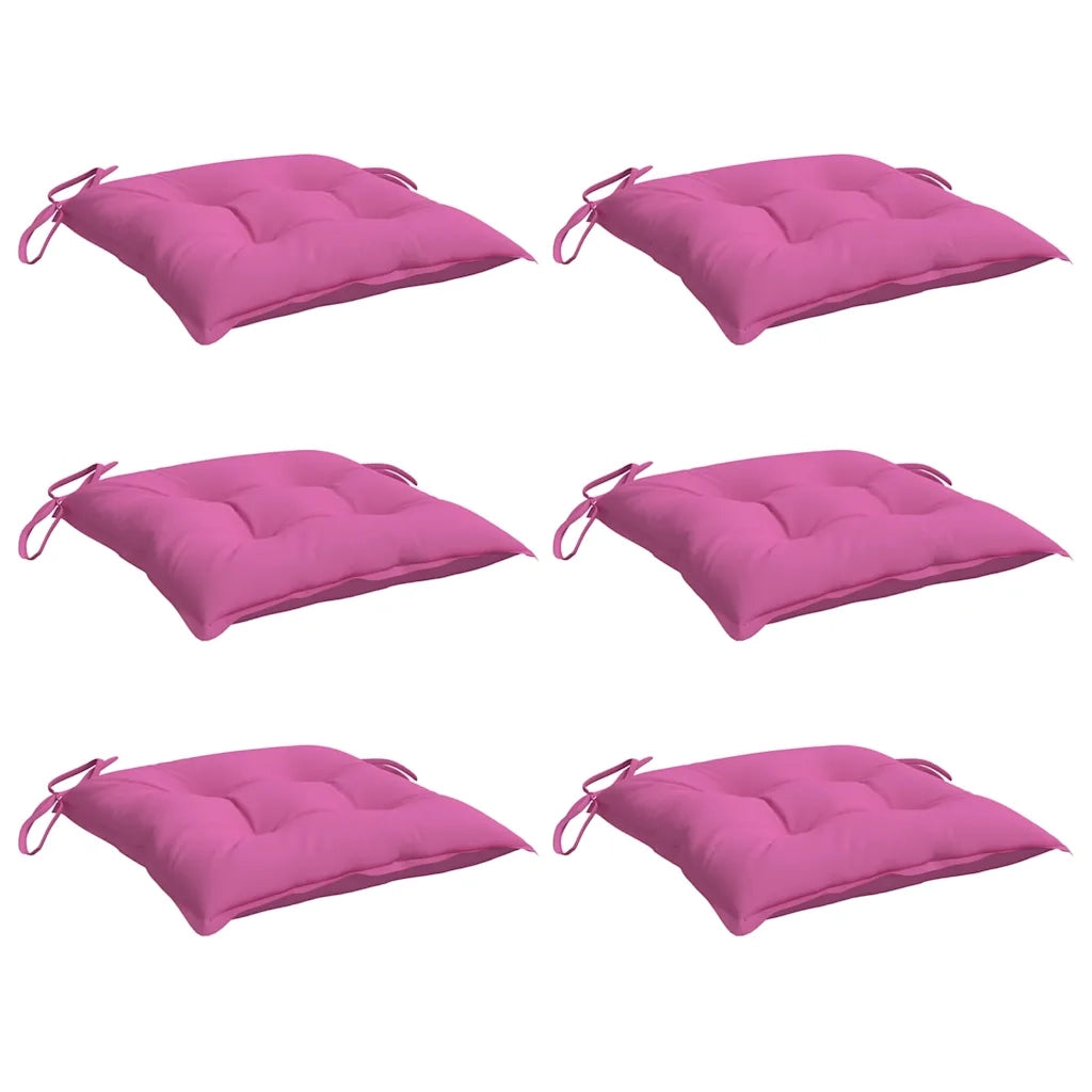 Cuscini per Sedia 6 pz Rosa 50x50x7 cm in Tessuto Oxfordcod mxl 71642