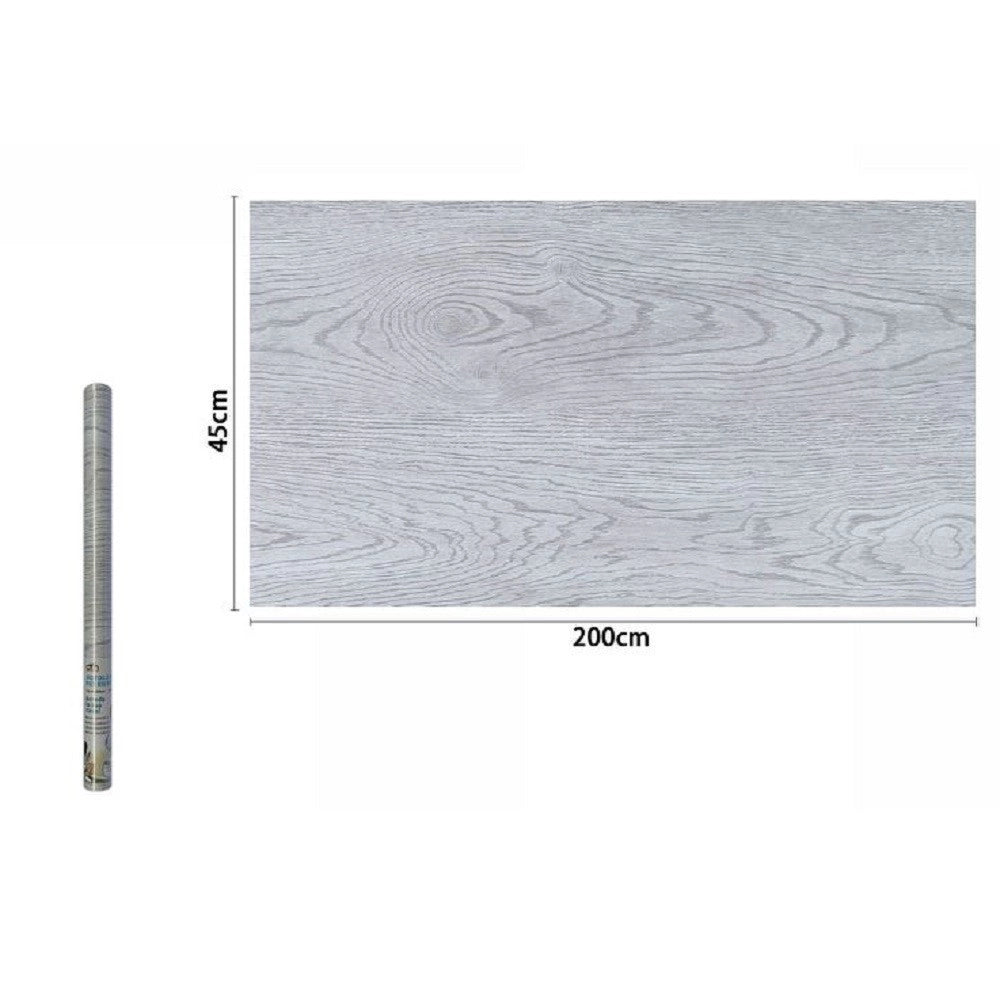 Trade Shop - Rotolo Pellicola Adesiva Effetto Legno Bianco 45cmx2mt Mobili Cassetti 71230 Casa -