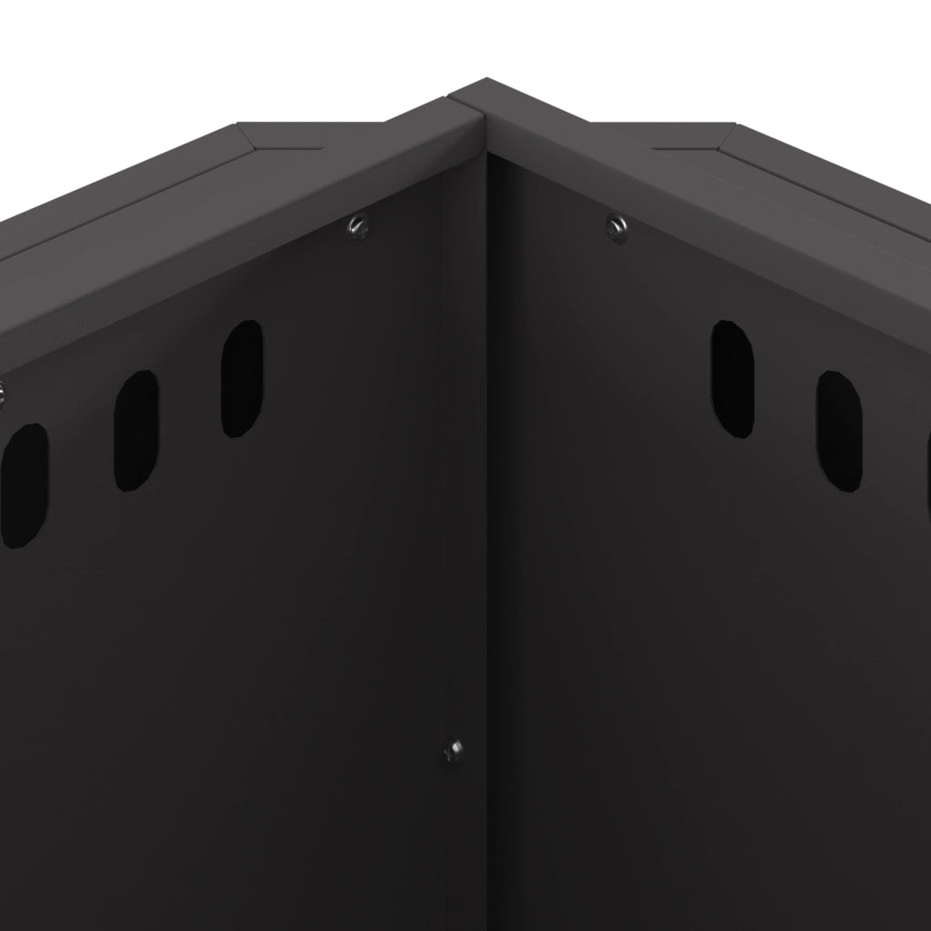 Braciere Senza Fumi Nero 58x58x51 cm Acciaio