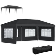 Tendone da giardino pieghevole 3x6 m ¨C zephmum ¨C nero