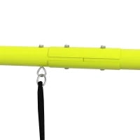 Altalena da Giardino per Bambini 4 in 1 con 2 Seggiolini, Altalena, Scala e Rete per l'Arrampicata, Verde