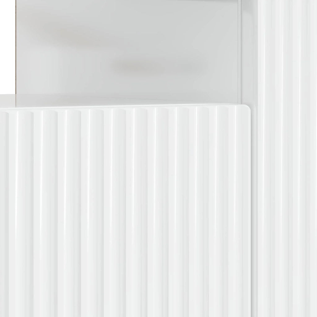 Mobile TV LED Bianco Lucido Legno ingegnerizzato 896029