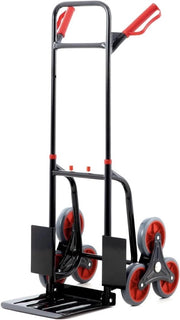 Carrello trasportabile pieghevole 120 kg – Carrello con ruota 3 con sistema di sterzo – Manubrio regolabile – Carrello di trasporto in acciaio – Compatta in pieghevole