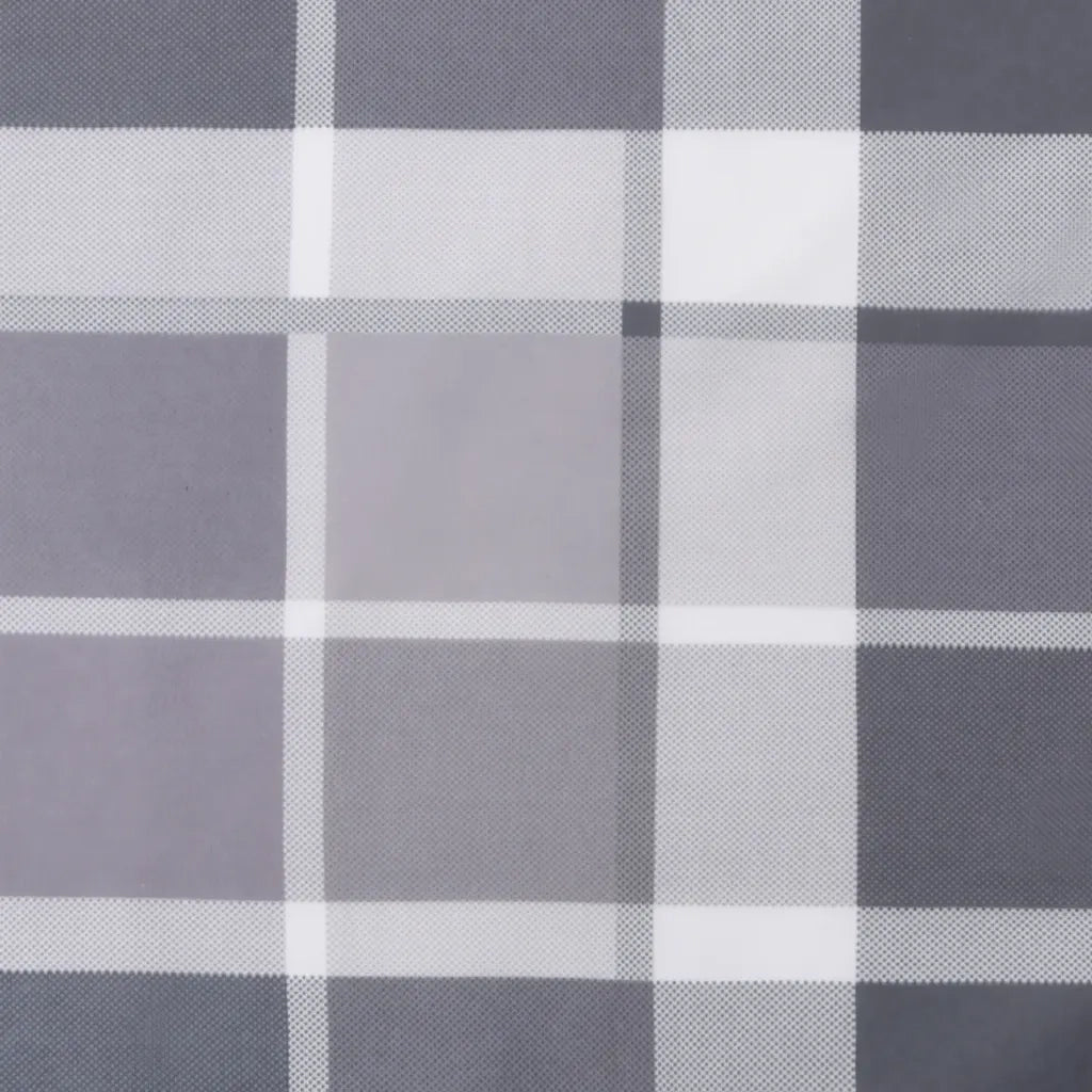 Cuscini per Sedia 4 pz | Cuscini per sedie a Quadri Grigi 100x50x3cm Tessuto Oxford