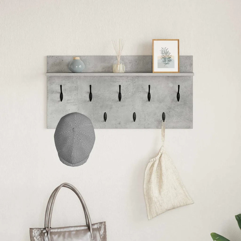 Appendiabiti a muro Grigio cemento 80 x 40 x 12 cm CFW8542774