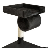 Tiragraffi per gatti nicchia peluche nero 141 cm 08_0000514