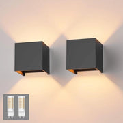 Set di lampade LED moderne - set di 2 - Up/Down - dentro/fuori - caldo bianco - grigio scuro - incl. lampada LED G9 - soggiorno camera da letto ingresso Bicchieri di luce all'aperto