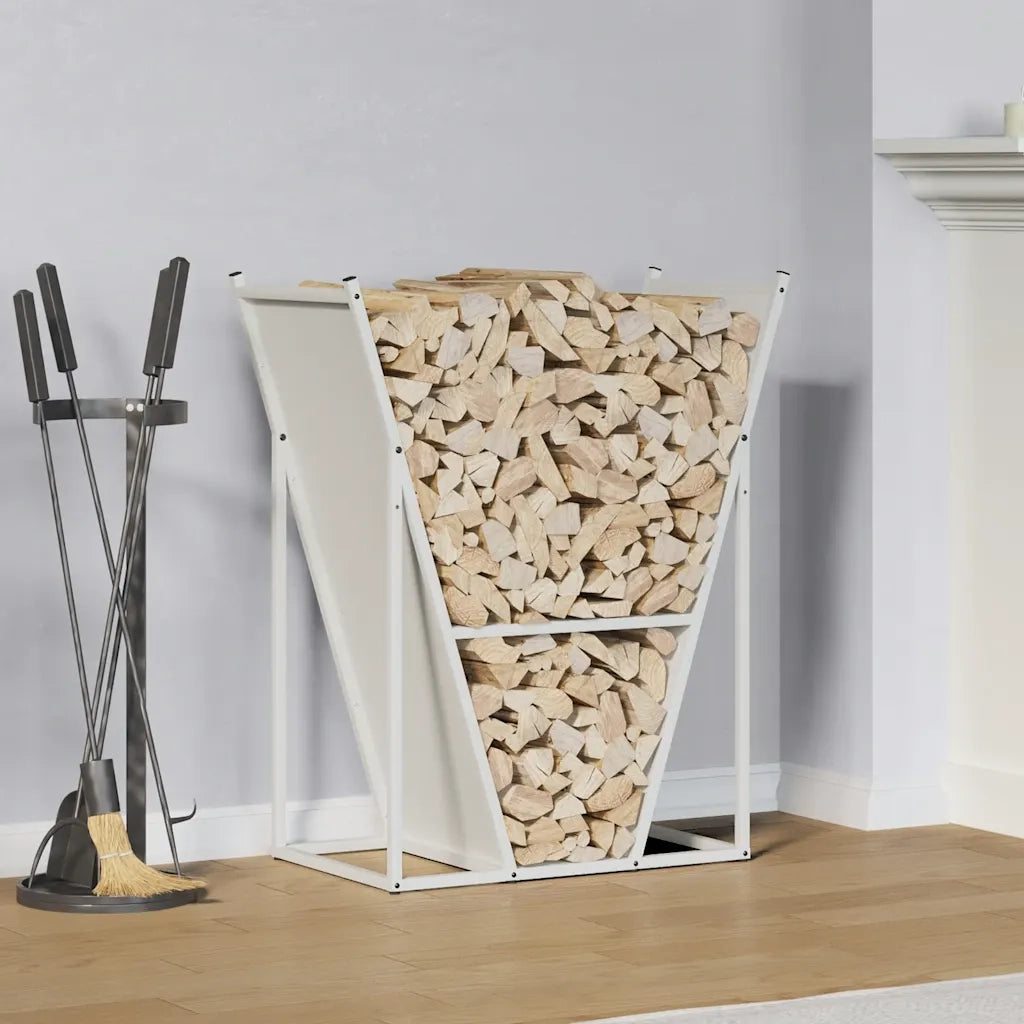 Rastrelliera per Legna da Ardere Bianca 69,5x35x81 cm CFW3054235