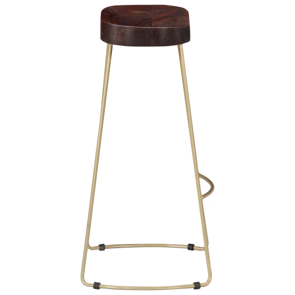 Sgabelli da Bar Gavin 2 pz Legno Massello di Mango cod mxl 73294