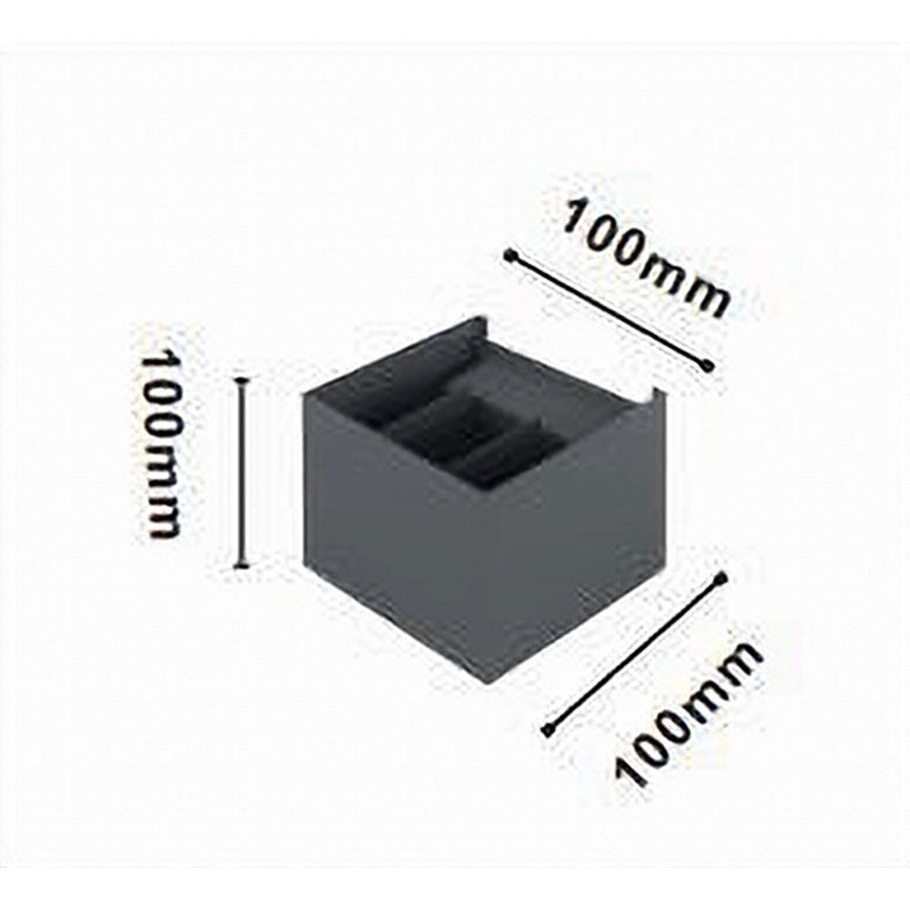 Trade Shop - Applique Led A Cubo 12 Watt Lampada Quadrata Grigio Da Parete Interno Ip20 00762 -