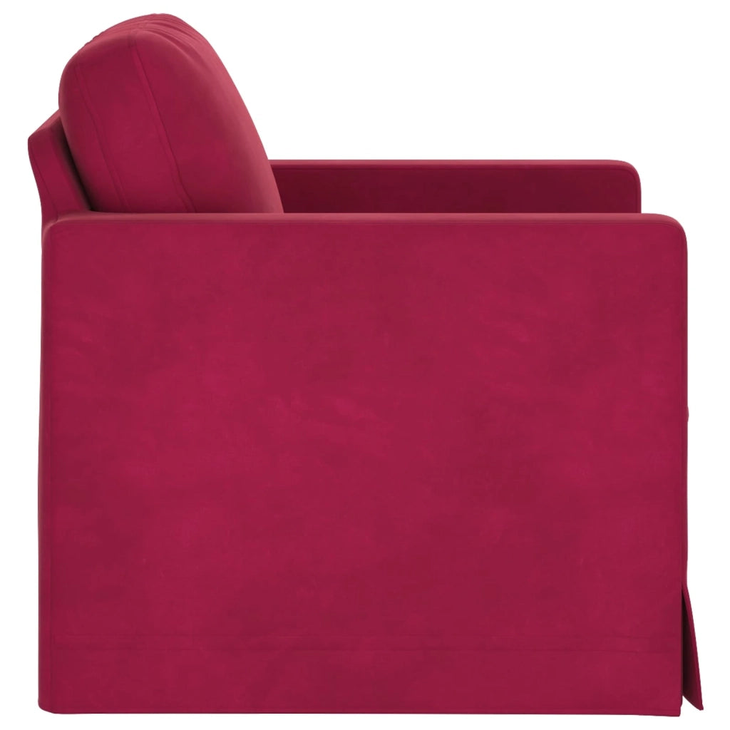 Divano Rosso Vino 78 x 78 x 80 cm Velluto 42024409