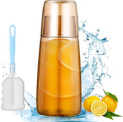 Set di Caraffa Acqua con Bicchiere in Vetro 750 ml - Bicchiere in Vetro Spesso - Caraffa Acqua con Bicchiere in Vetro per la Doccia - Coperchio - Comodino da Notte