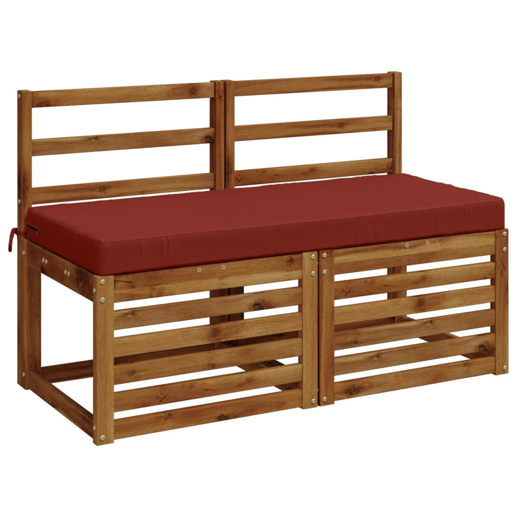 Cuscini per Panchina a 2 Pezzi SOEST 2 pz 100% Poliestere Rosso 950141