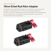 Adattatore a vite per tubo in acciaio - 15mm - Chiusura a vite rossa - Stabilità e sicurezza - 2 pezzi - Ideale per configurazioni di camera - Adatto per...