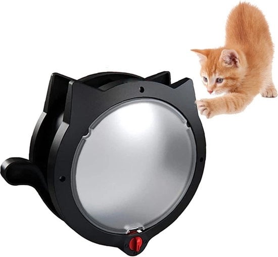 Porta gatto con cerniera - 1 pezzo - Apertura Deuropening 21 cm - Dimensioni prodotto 26 × 8,5 × 31 cm - 4 posizioni - Resistente alle intemperie porta gatto - Adatto per porte e muri sottili - Nero