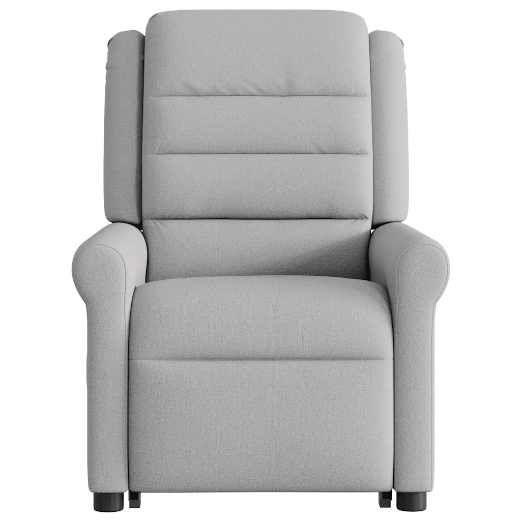 Poltrona Alzapersona Massaggi Reclinabile Grigio Nuvola Tessuto 3303333