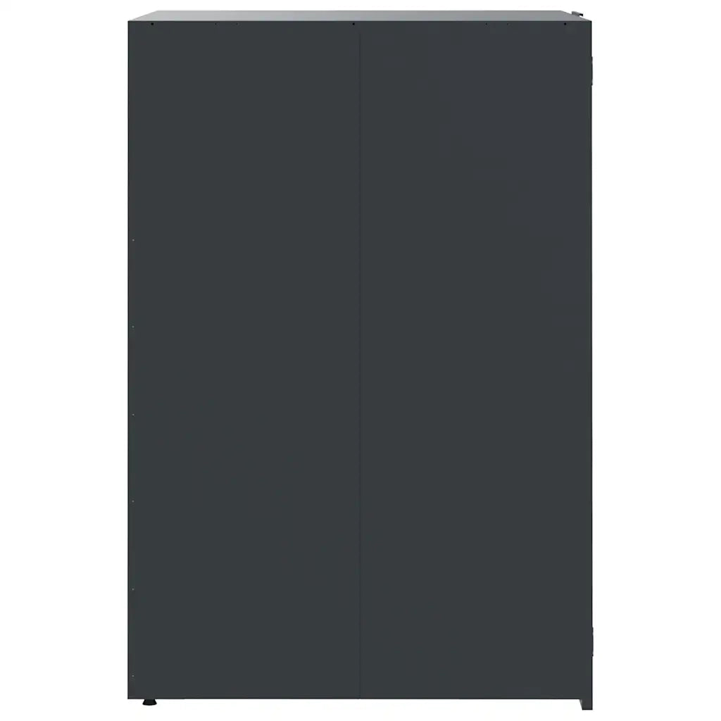 Copribidone con Ruote 3 Bidoni Antracite 207x79x117cm Acciaio 3279983