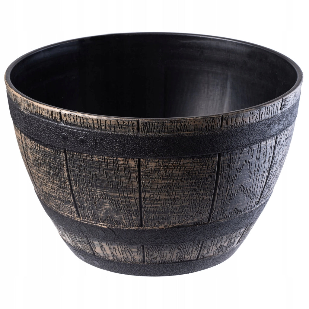 Vaso da fiori KADAX, vaso da fiori, coperchio in plastica, rotondo, marrone, 33 cm