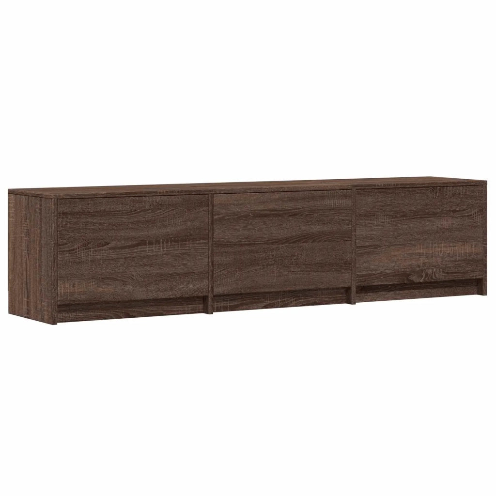 Mobile TV con LED con LED Quercia marrone 165 x 34 x 40 cm