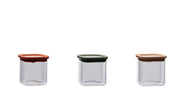 1 Pezzo Barattolo da Cucina in Vetro Borosilicato Quadrato 11 x 11 x 11 cm 3 Colori