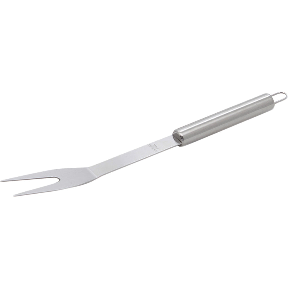 Set 3 Utensili Barbecue Forchettone Pinza Spatola Acciaio Inossidabile Cromato