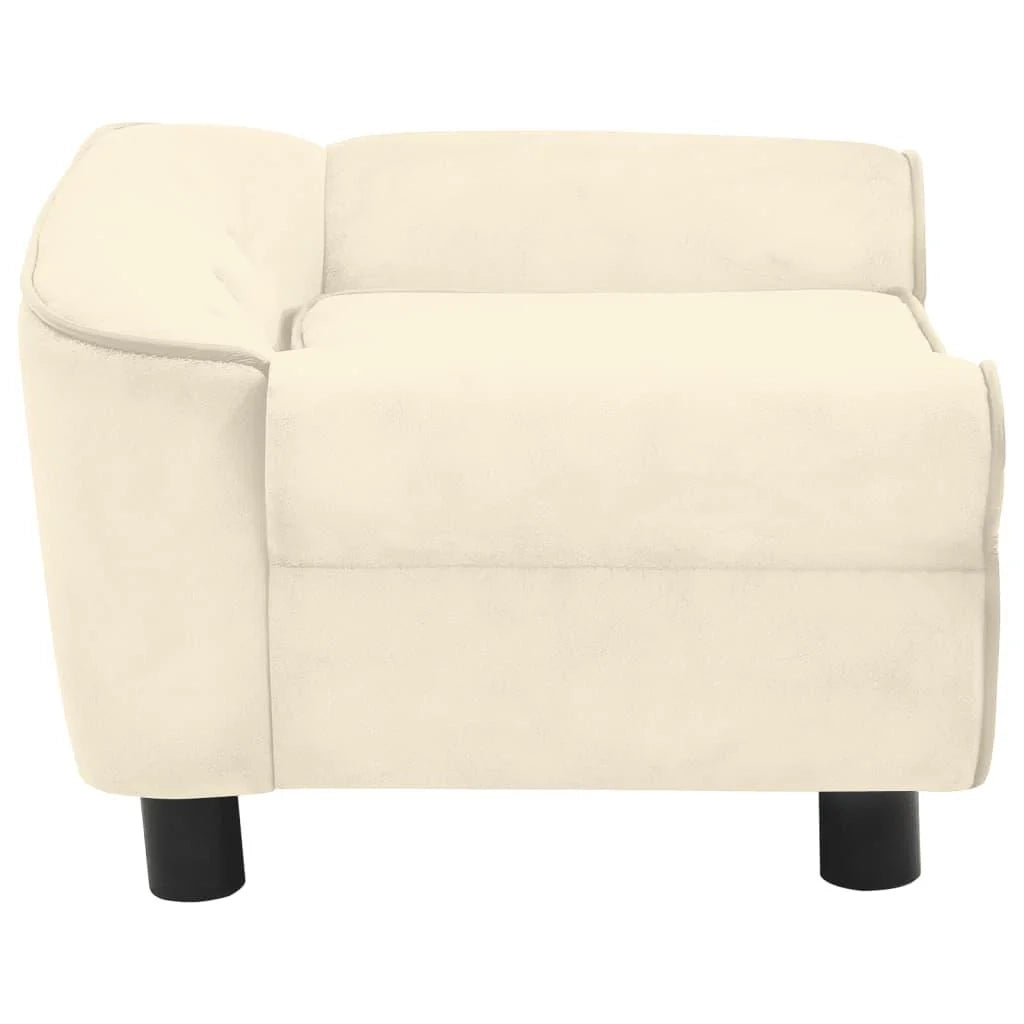 Divano per cani 72 cm in peluche color crema 02_0000137